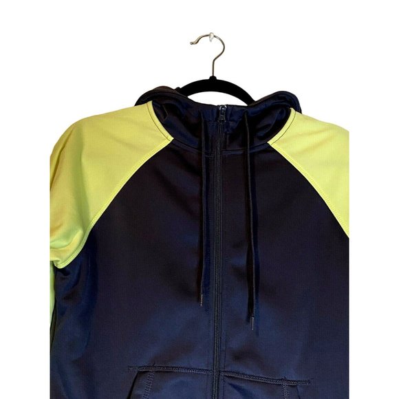Danskin Now Ladies Size M (8-10) Full Zip Dk Gray/ Neon Yellow Activewear Jacket - Picture 4 of 12